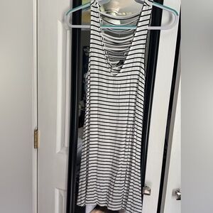 Black & White Dress with cut outs on front and back
